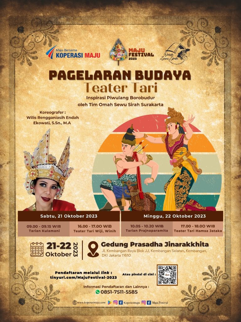 Pagelaran budaya tari teatrikal pada Maju Festival 2023.