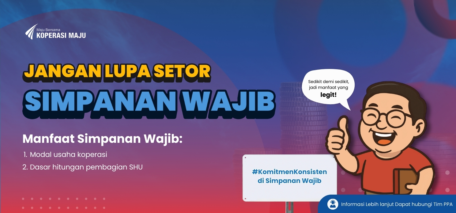 Pengingat Simpanan Wajib Koperasi Maju