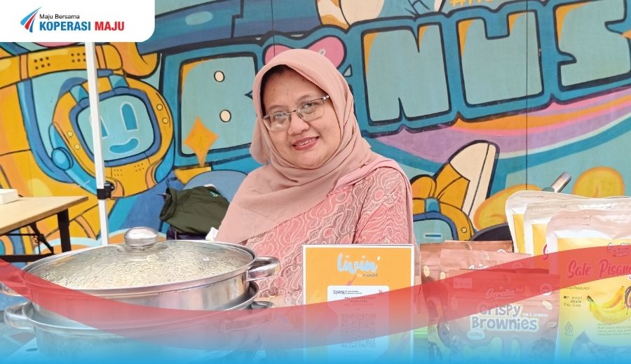 Owers Serella Food pada acara bazar.